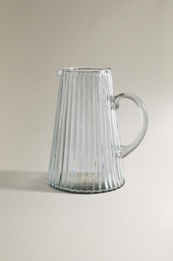 FACETED RAISED DESIGN GLASS PITCHER | Zara US