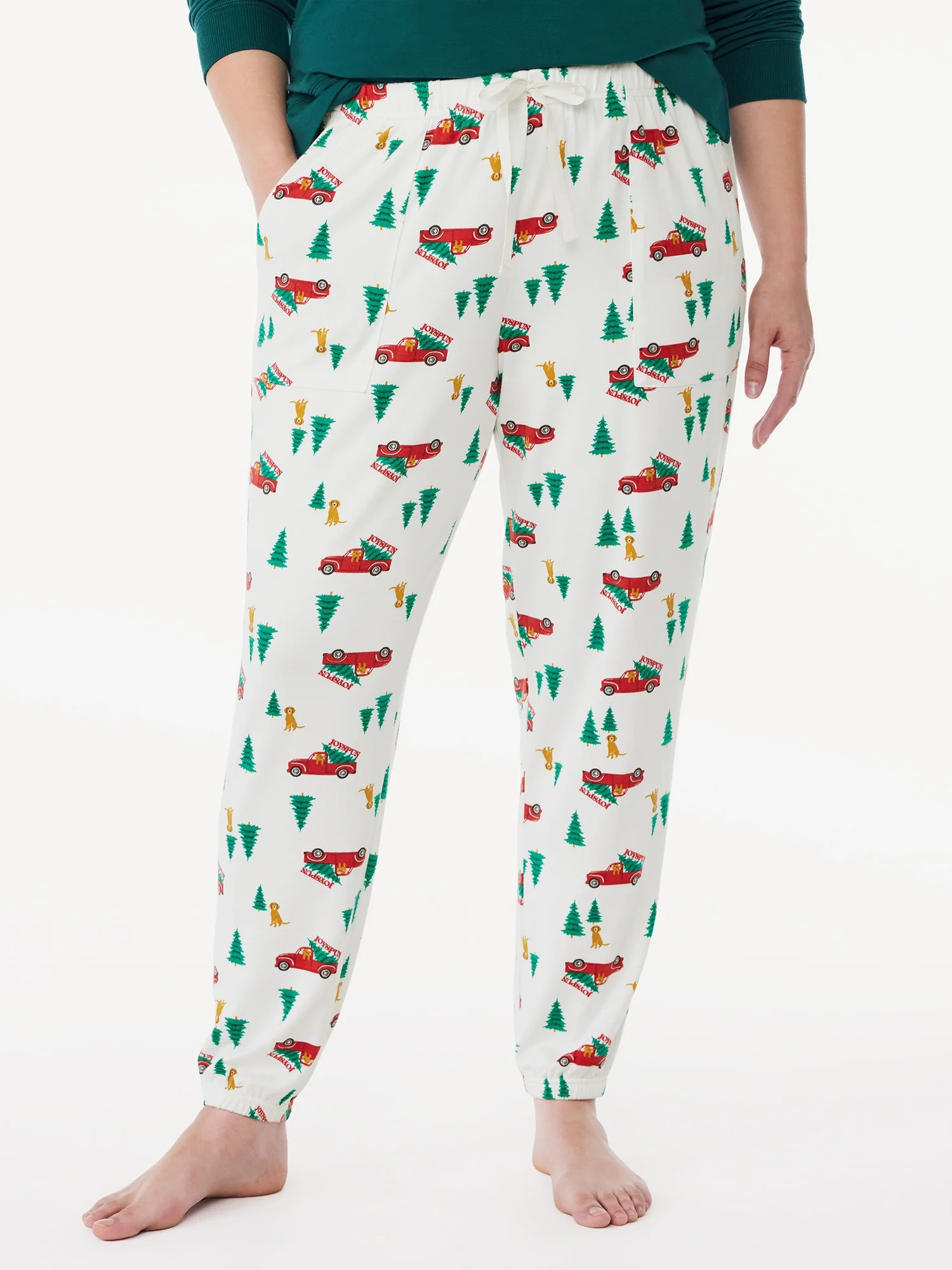 Joyspun Women's Brushed Hacci Knit Sleep Joggers, Sizes XS to 3X | Walmart (US)