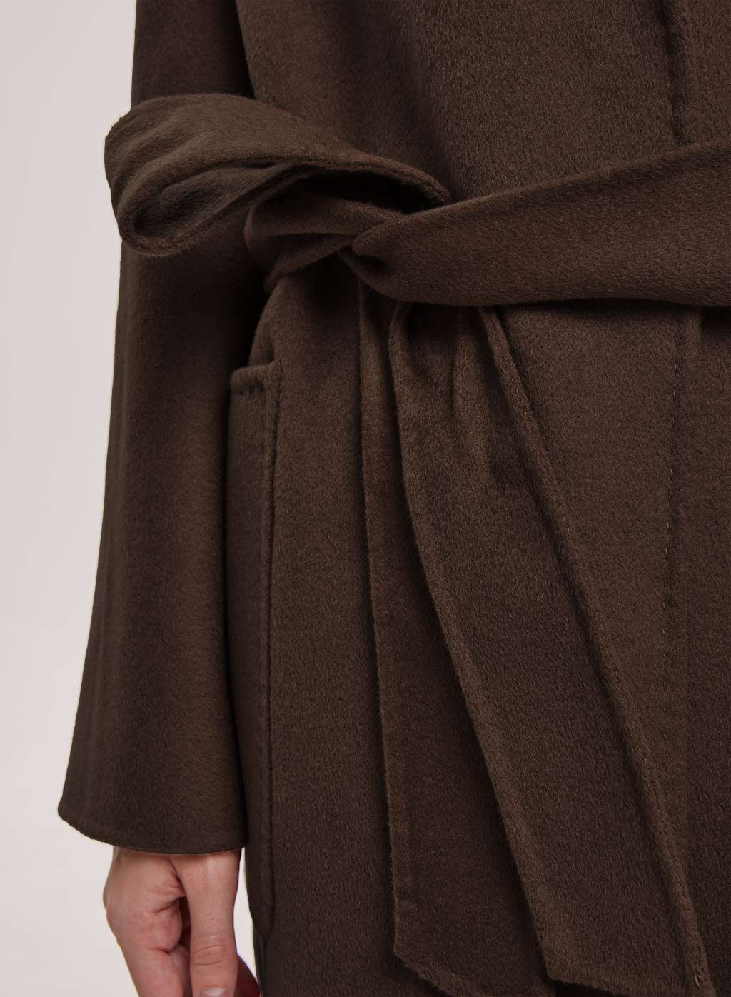 Sarah Patch Pocket Belted Wool Coat | NAP Loungewear