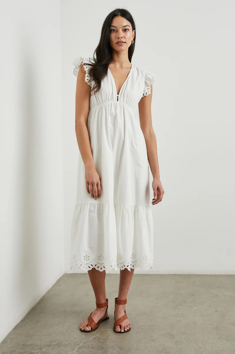TINA DRESS - WHITE | Rails