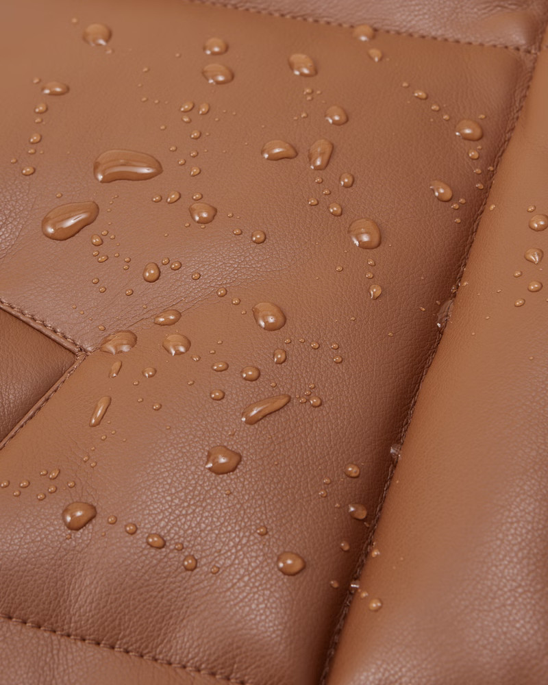 Women's A&F Vegan Leather Mini Puffer | Women's Coats & Jackets | Abercrombie.com | Abercrombie & Fitch (US)