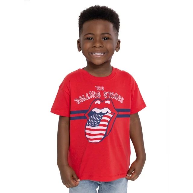 The Rolling Stones Toddler Boys or Girls Short Sleeve Americana Crewneck T-Shirt, Sizes 12M-5T - ... | Walmart (US)