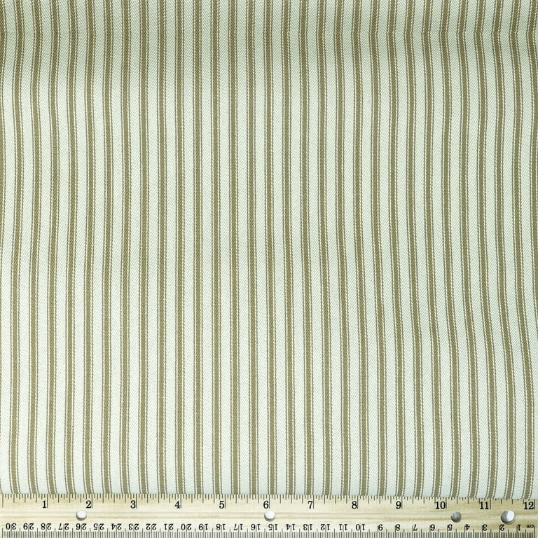 RTC Fabric 100% Cotton 44" Wide Ticking Stripe Khaki Fabric by the Yard | Walmart (US)