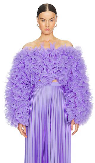 Florence Tulle Top in Amethyst Violet | Revolve Clothing (Global)