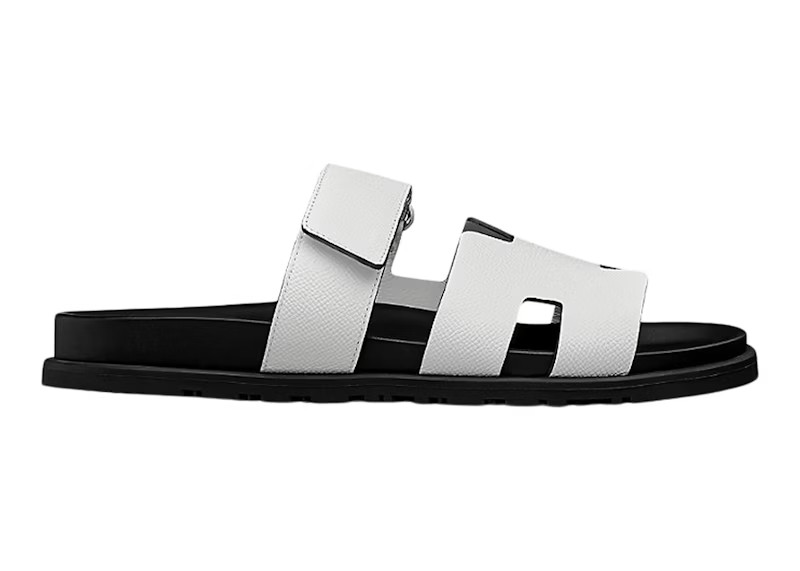 Hermes Chypre Sandal Blanc Epsom Leather (M) | StockX