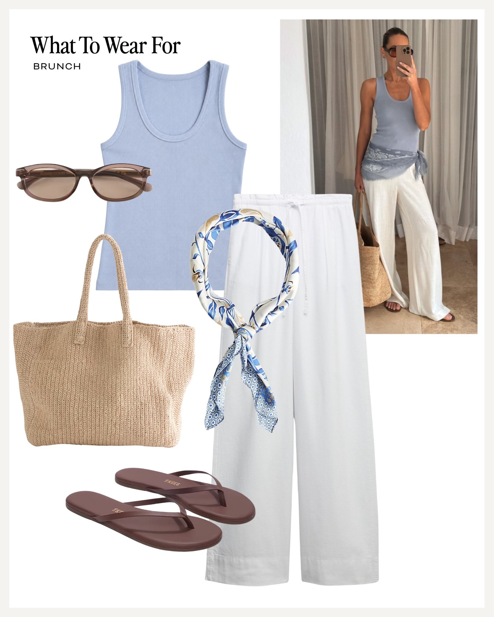 Brunch 🩵

Powder blue, summer outfit, white linen trousers, straw bag, sandals, easy outfits

#LTKsummer