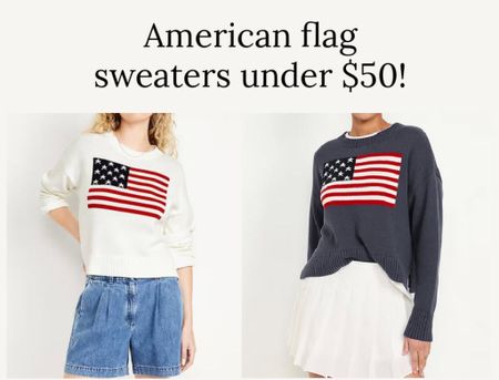 American flag sweaters under $50! 
.
Fourth of July outfit Memorial Day outfit summer outfit preppy 4th of July outfit lake beach 

#LTKstyletip #LTKfindsunder50 #LTKSeasonal