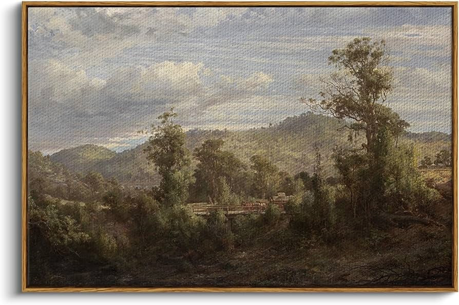 InSimSea Framed Canvas Wall Art Vintage Decor, Nature Landscape Paintings Artwork, Large Prints F... | Amazon (US)