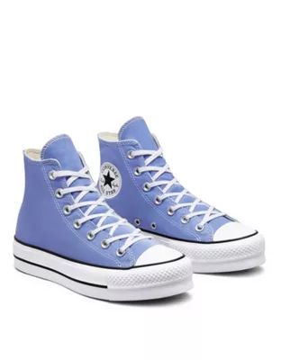 Converse Chuck Taylor All Star Lift Hi sneakers in blue | ASOS (Global)