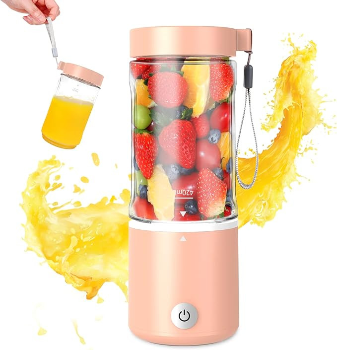 Portable Blender for Shakes and Smoothies APPARETE 420ml Personal Mini Blender Bottles Handheld S... | Amazon (US)