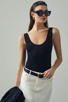 By Anthropologie Seamless Deep-V Bodysuit | Anthropologie (US)