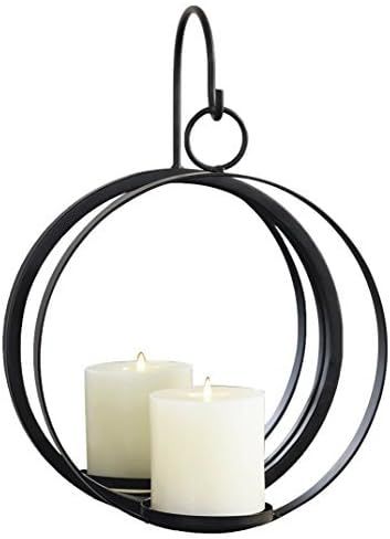 Art Maison Circle Mirror Wall Sconce Candle Holder, Metal Hanging Wall Decor for Living Room, Bla... | Amazon (US)