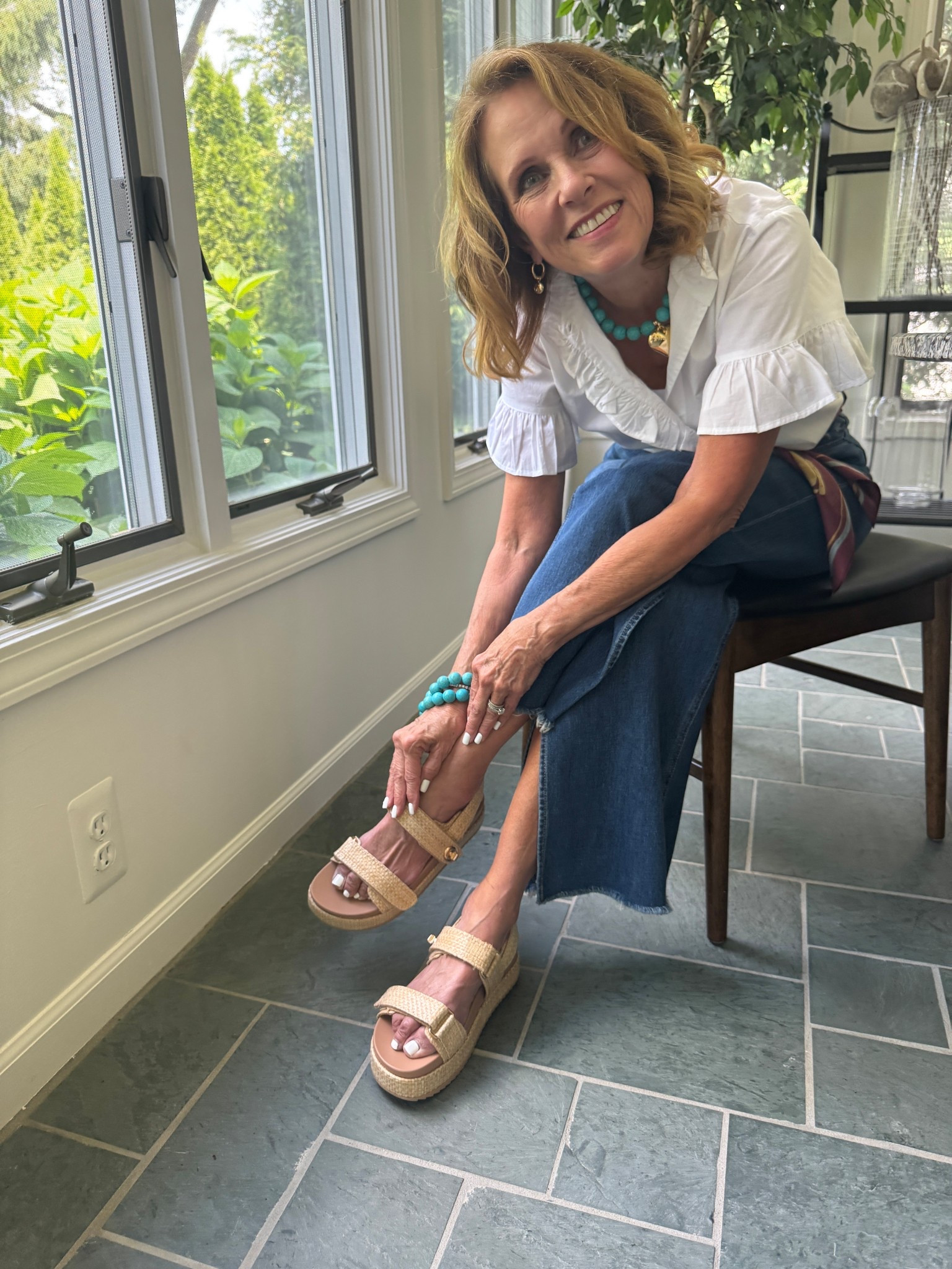 Putting this sandal out again since Target still offers it! It is the Tanner Sandal and you loved it last summer!
Why?  It has a memory foam Insole… two adjustable straps to fit tightly across the top of your foot.. pretty gold details and it is only $35!!
Whats not to like!!

#LTKOver40 #LTKSeasonal