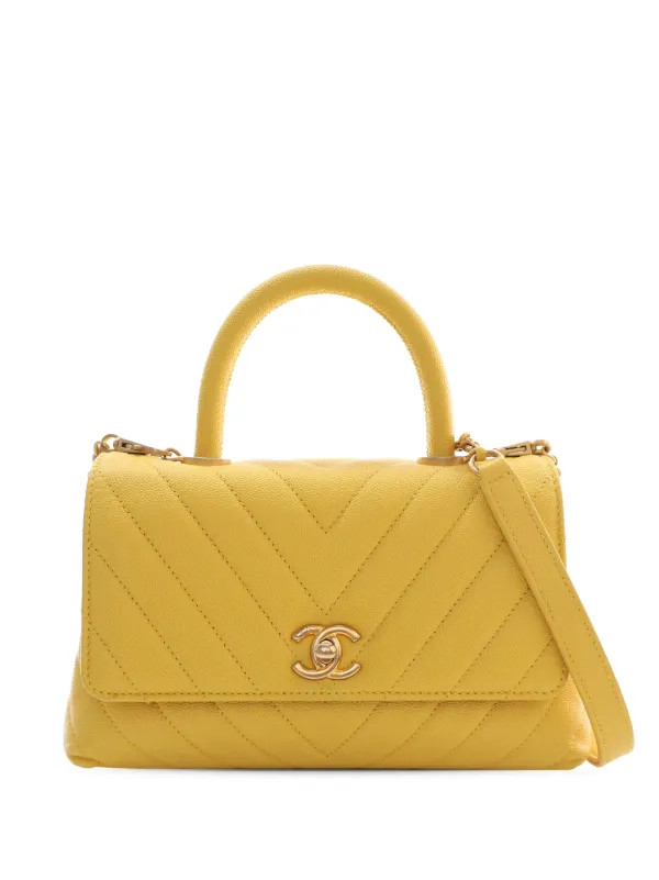 2019 Mini Chevron Caviar Coco Top Handle Bag satchel | Farfetch Global