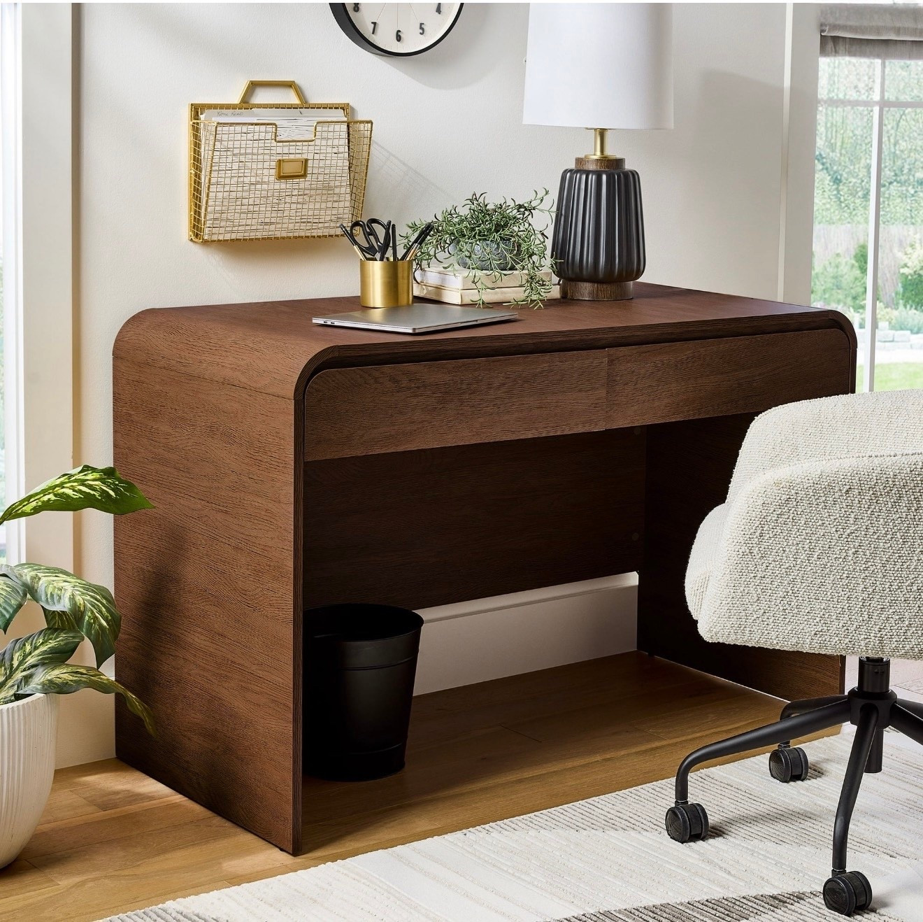 Juliet Collection - $114
Mid-Century Multipurpose serves as a Curved Desk or Accent Table with Storage. 

Available in light honey, black, and walnut finishes, allowing it to complement a wide range of interior spaces and decor styles.

Shop this find below ⬇️ 

#HomeDecorFinds #HomeDeals #DecorOnABudget #AffordableHomeDecor #NeutralHomeDecor 

#LTKHome