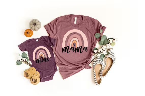 Rainbow Mama Shirt Rainbow Mini Shirt Blessed Mama Blessing | Etsy | Etsy (US)