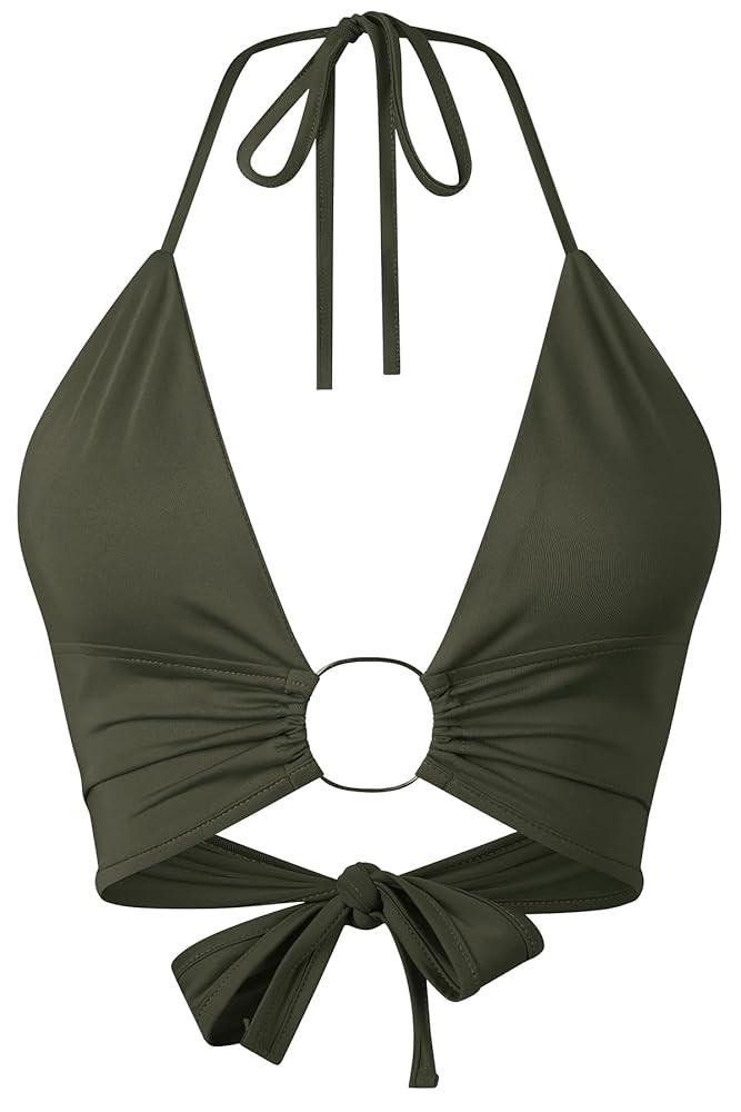 Women Halter Backless Camis Streetwear Club Patchwork Camisole | Amazon (US)