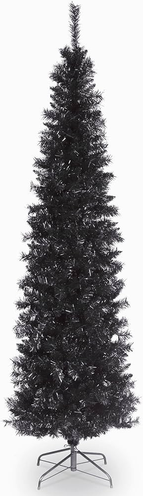 National Tree Company Artificial Christmas Tree, Black Tinsel, Includes Stand, 6 feet | Amazon (US)