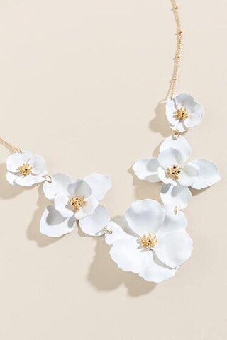 Laina Metal Flower Statement Necklace | Francesca's