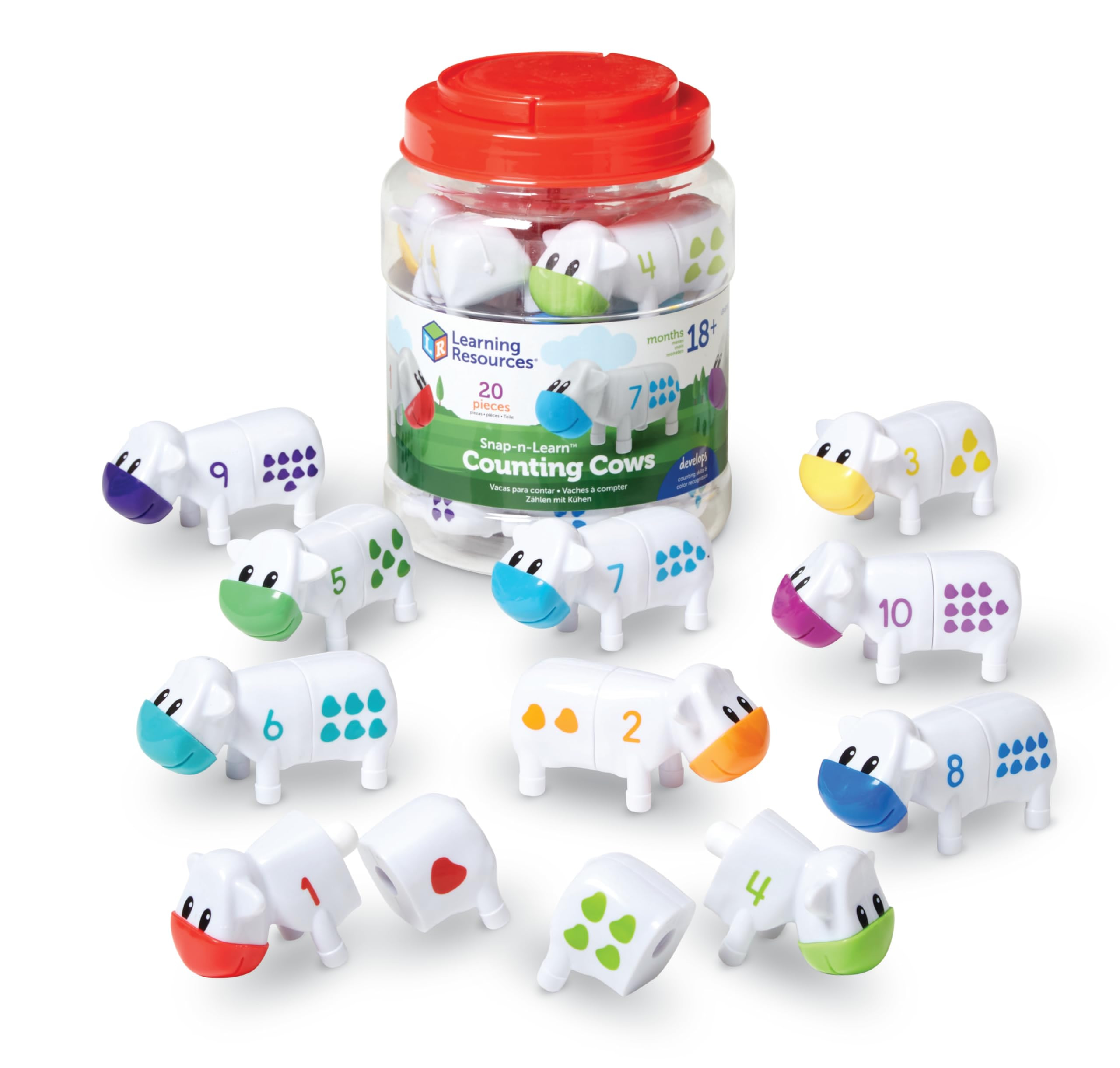 Learning Resources Snap-n-Learn Counting Cows Toy Set,Develops Color Recognition, Counting & Sort... | Amazon (US)