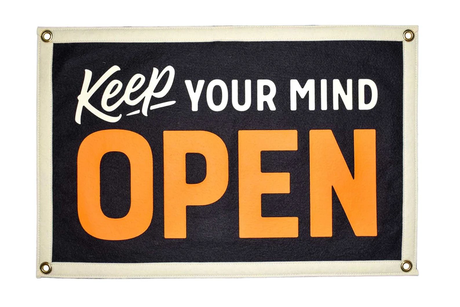 Keep Your Mind Open Camp Flag Holy Smokes X Oxford Pennant - Etsy | Etsy (US)