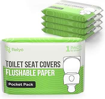 Toilet Seat Cover Paper Flushable (50 Pack) - XL for Adults and Kids Potty Training, 100% Biodegr... | Amazon (US)