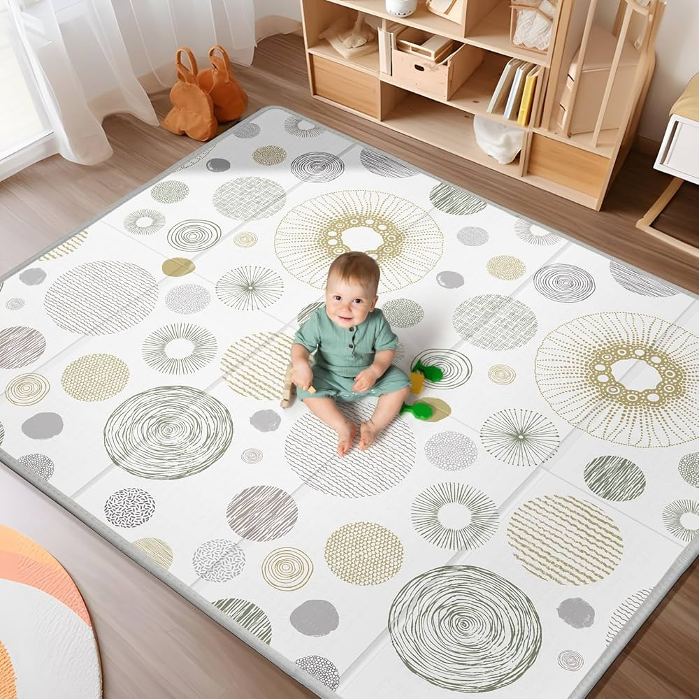 79x71 Baby Play Mat,Extra Large Baby Mat for Floor, Foldable Play XPE Foam Mat, Reversible Crawli... | Amazon (US)
