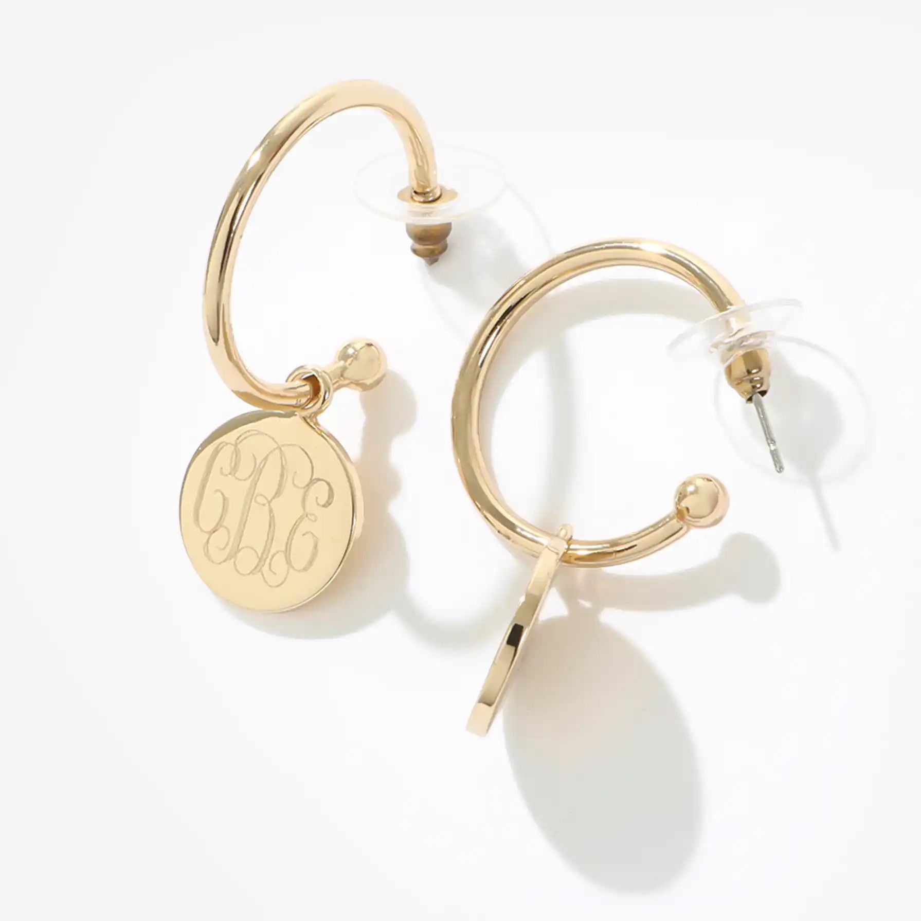 Monogrammed Hoop Earrings | Marleylilly