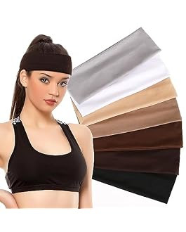 7 PCS Assorted Women's Headbands - Soft Fabric Hair Bands for Thick and Thin Hair, Cloth Headband... | Amazon (US)