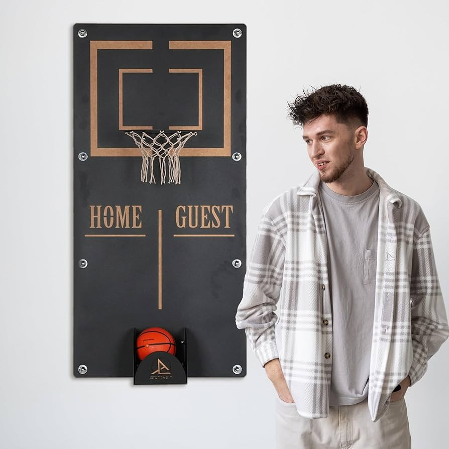 Basketball Hoop Metal Wall Decor, Wall Mounted Game Room Office Playroom Wall Decor, Metal Wall Art, Basketball Gifts, Office Decor, Extraordinary Gift (Basketball, Large, Craft) | Amazon (US)