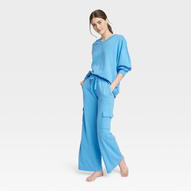 Women's French Terry Wide Leg Lounge Pants - Colsie™ | Target