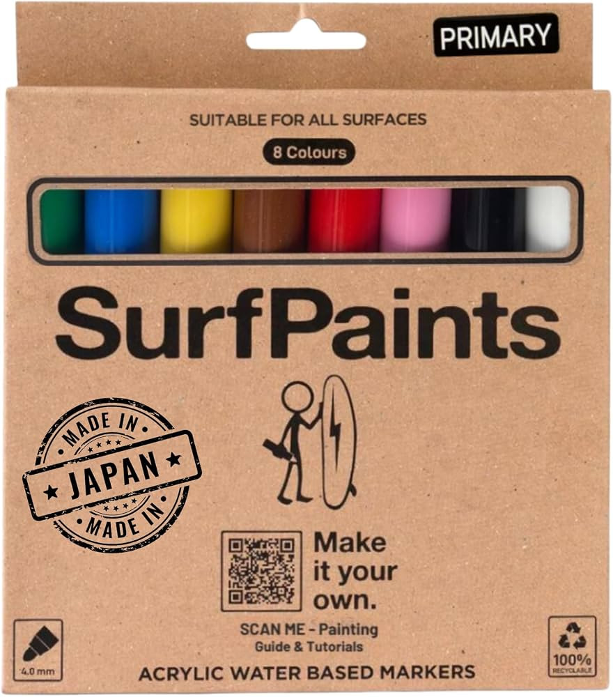 SurfPaints Surfboard Paint Pens - Primary Set | Amazon (US)