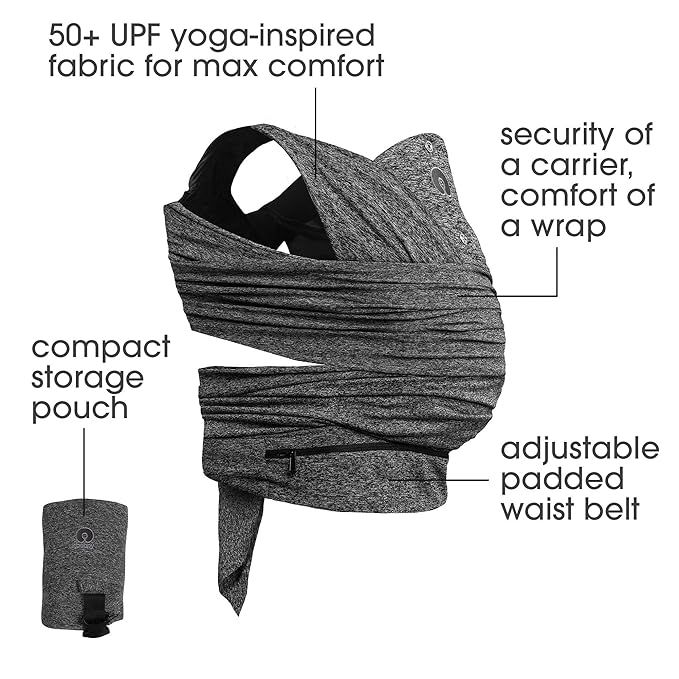 Boppy Baby Carrier - ComfyFit, Heathered Gray, Hybrid Wrap, 3 Carrying Positions, 0m+ 8-35lbs, So... | Amazon (US)