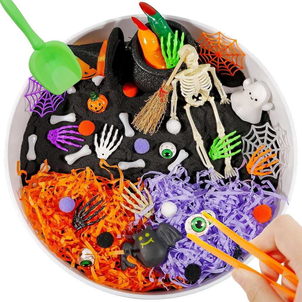 Hiawbon Halloween Sensory Bin Kits, Sensory Bin Fillers, Sensory Box for Halloween Birthday | Amazon (US)