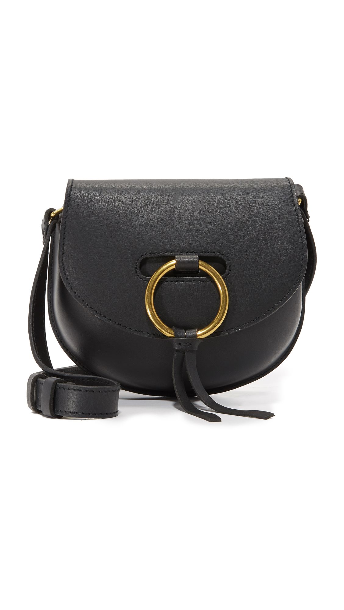 Madewell O Ring Mini Saddle Bag - True Black | Shopbop