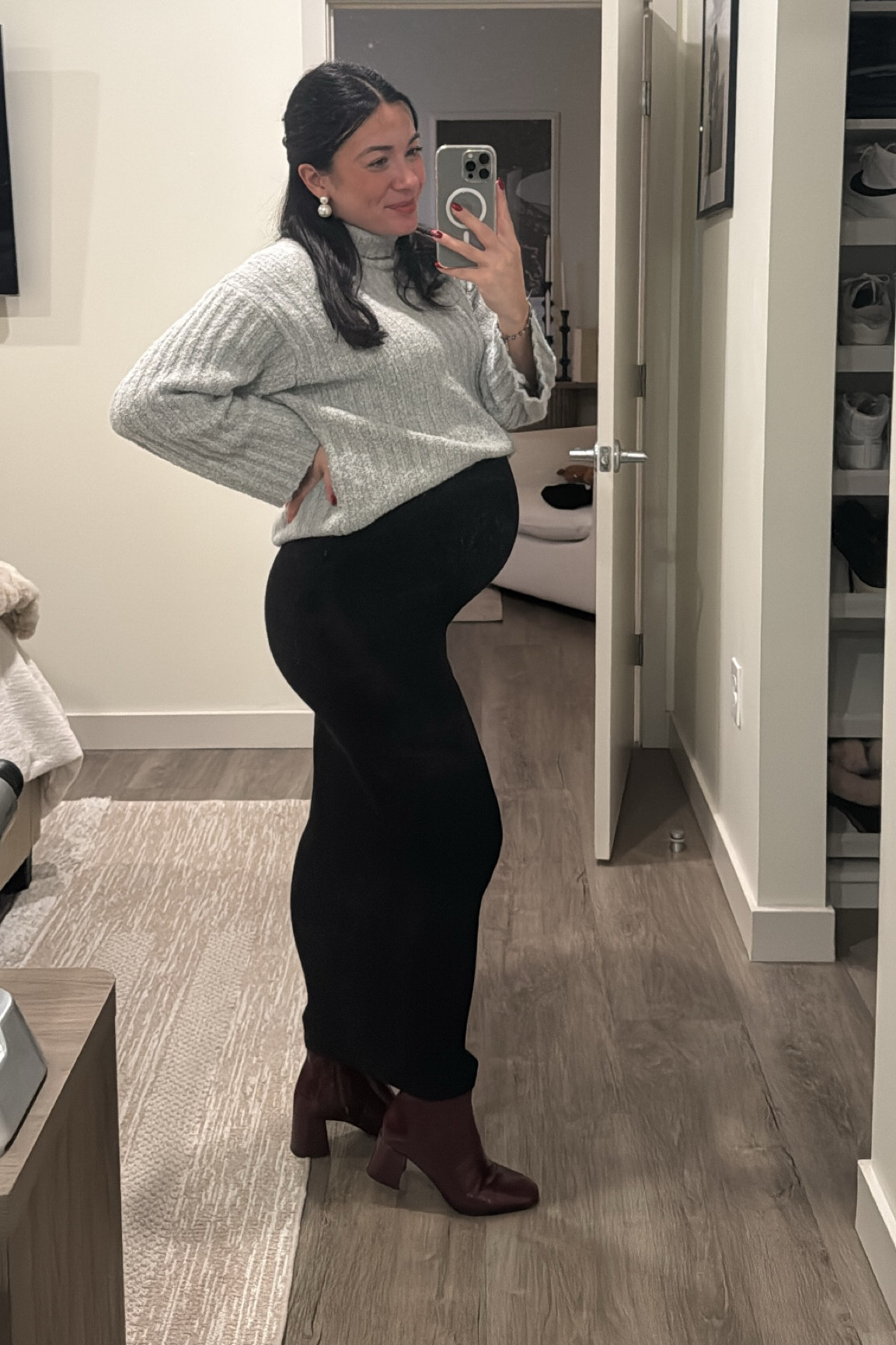 Skirt: size small
Sweater: size medium
Shoes: true to size

#LTKShoeCrush #LTKBump #LTKSeasonal