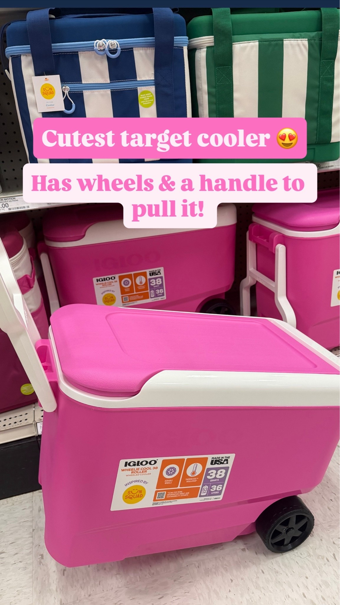 Cutest pink cooler with wheels from Target!

#LTKmomlife #LTKdayinmylife #LTKSeasonal