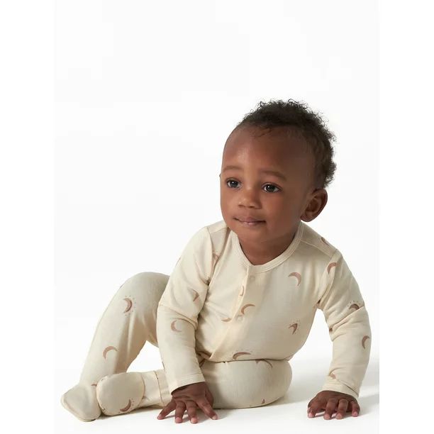 Modern Moments by Gerber Super Soft Baby Unisex Sleep 'n Play Footed Pajamas, Sizes Preemie-6/9M | Walmart (US)