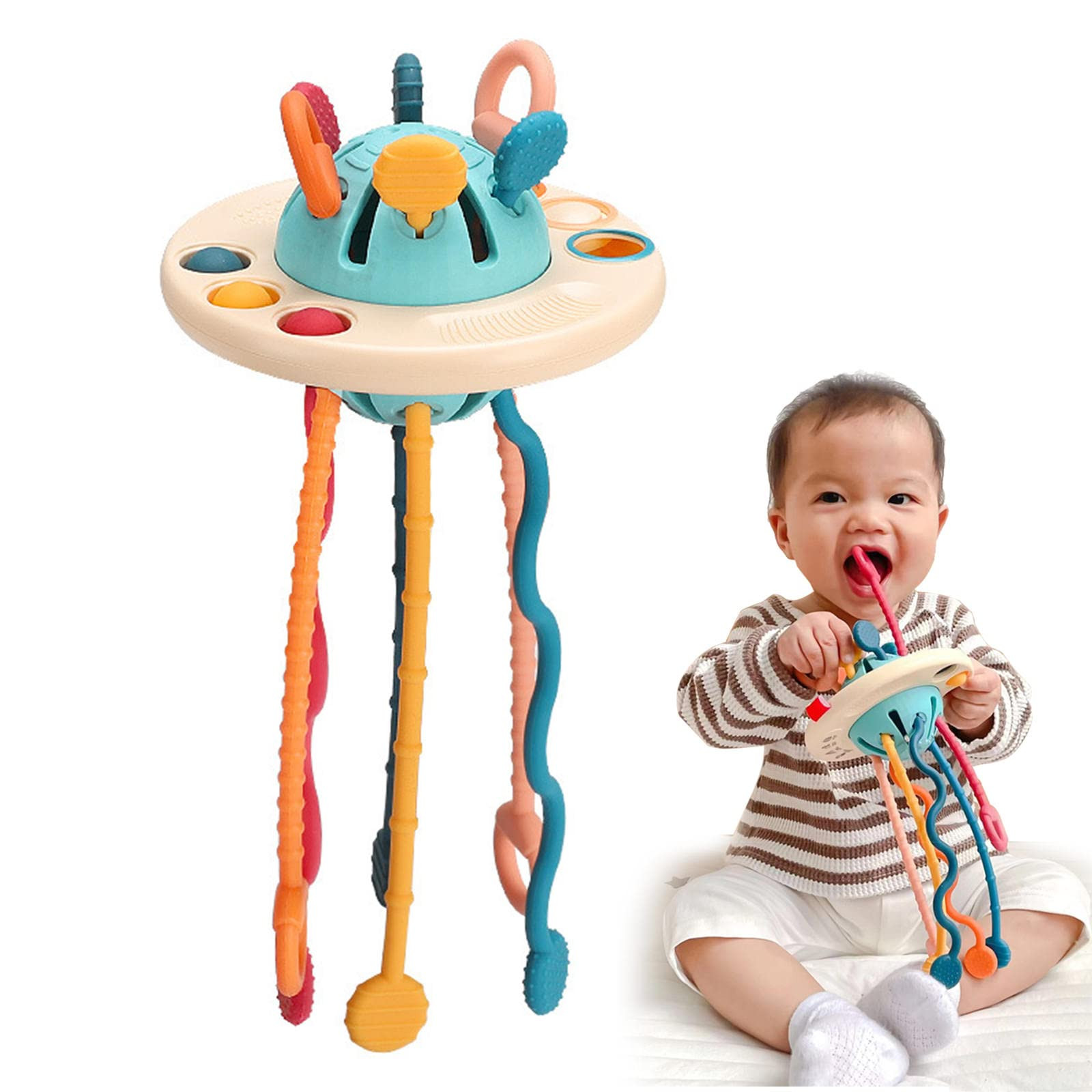 Baby Sensory Toys Montessori Pull String, Cartoon Kids Accordion Toy 18 Months+ Early Education B... | Amazon (US)
