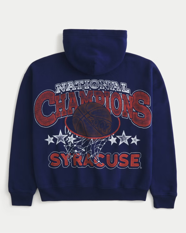 Men's Boxy Syracuse University Orange Graphic Hoodie | Men's Graphics Shop | HollisterCo.com | Hollister (US)