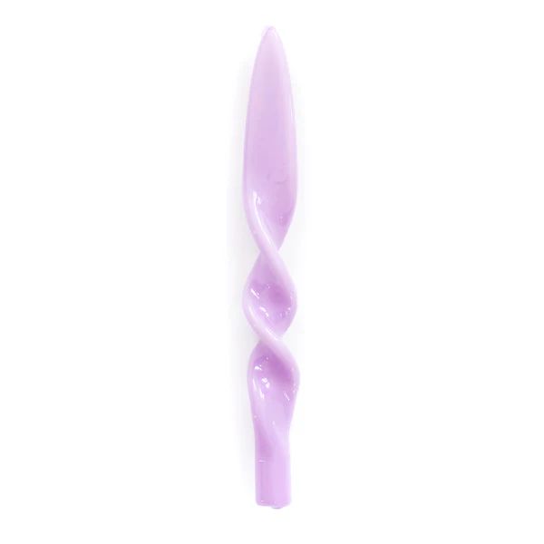 Lacquer Twist Taper Candle, Lilac | The Avenue