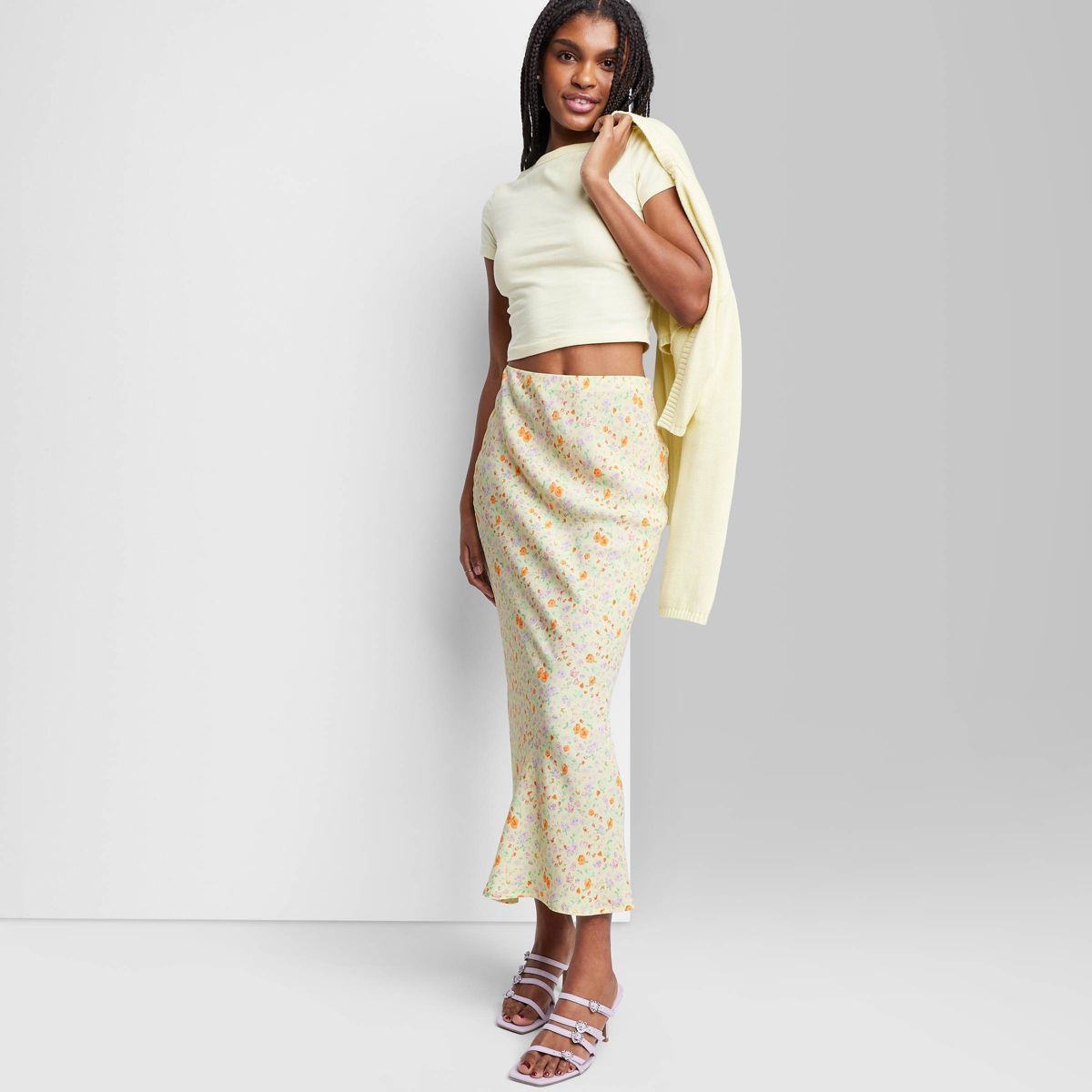 Women's Maxi Skirt - Wild Fable™ Light Yellow Floral M | Target