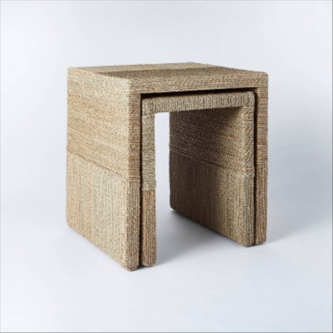 Click for more info about Set of 2 Woven Nesting Tables Natural - Threshold™ designed with Studio McGee
