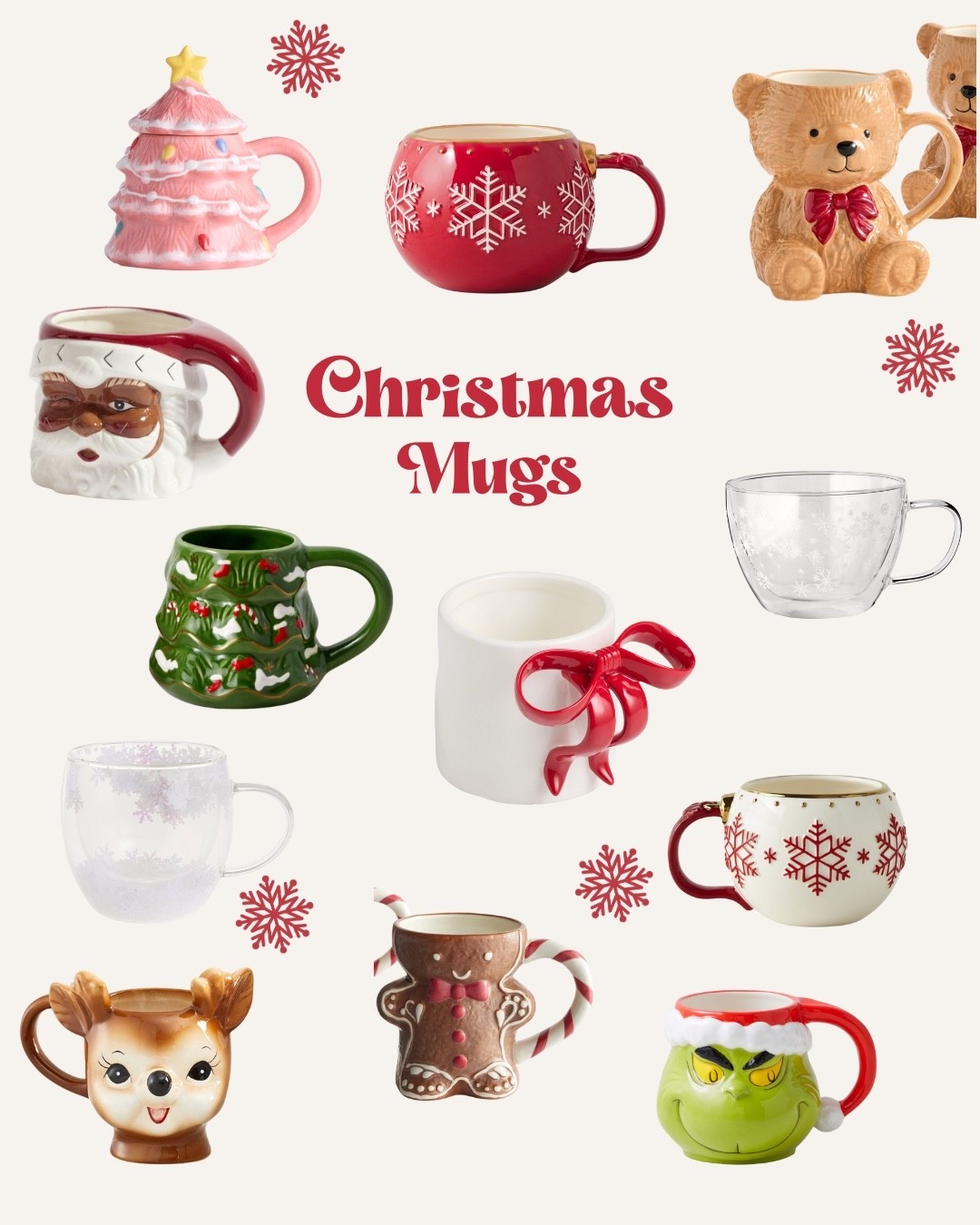 All of my favorite Christmas mugs! Bear mug is soo cute too!! And the pink Christmas tree mug😍💖💖
(All our linked some are just included together on a page)

#LTKHoliday #LTKHome #LTKGiftGuide
