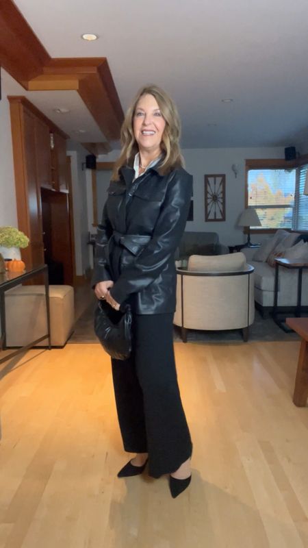 I love the versatility of coats that compliment so many outfits, especially when they are faux leather! Do you have a favorite?

#LTKover40 #LTKVideo #LTKstyletip