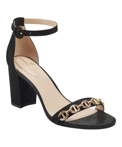 Bandolino Black Chain-Accent Abilyn Block-Heel Sandal - Women | Best Price and Reviews | Zulily | Zulily