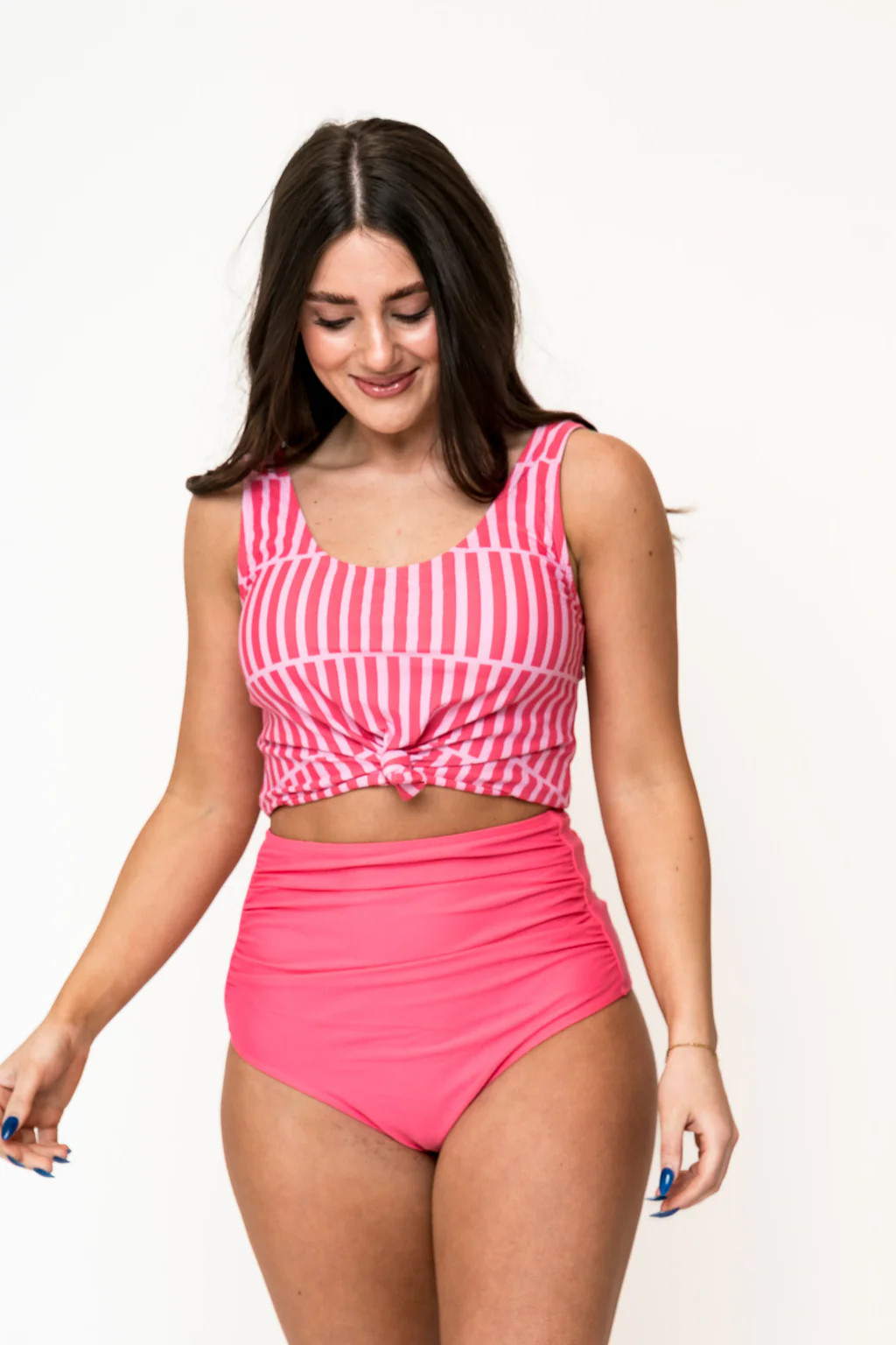 Traveler Top | Pink Stripe | Coral Reef Swim