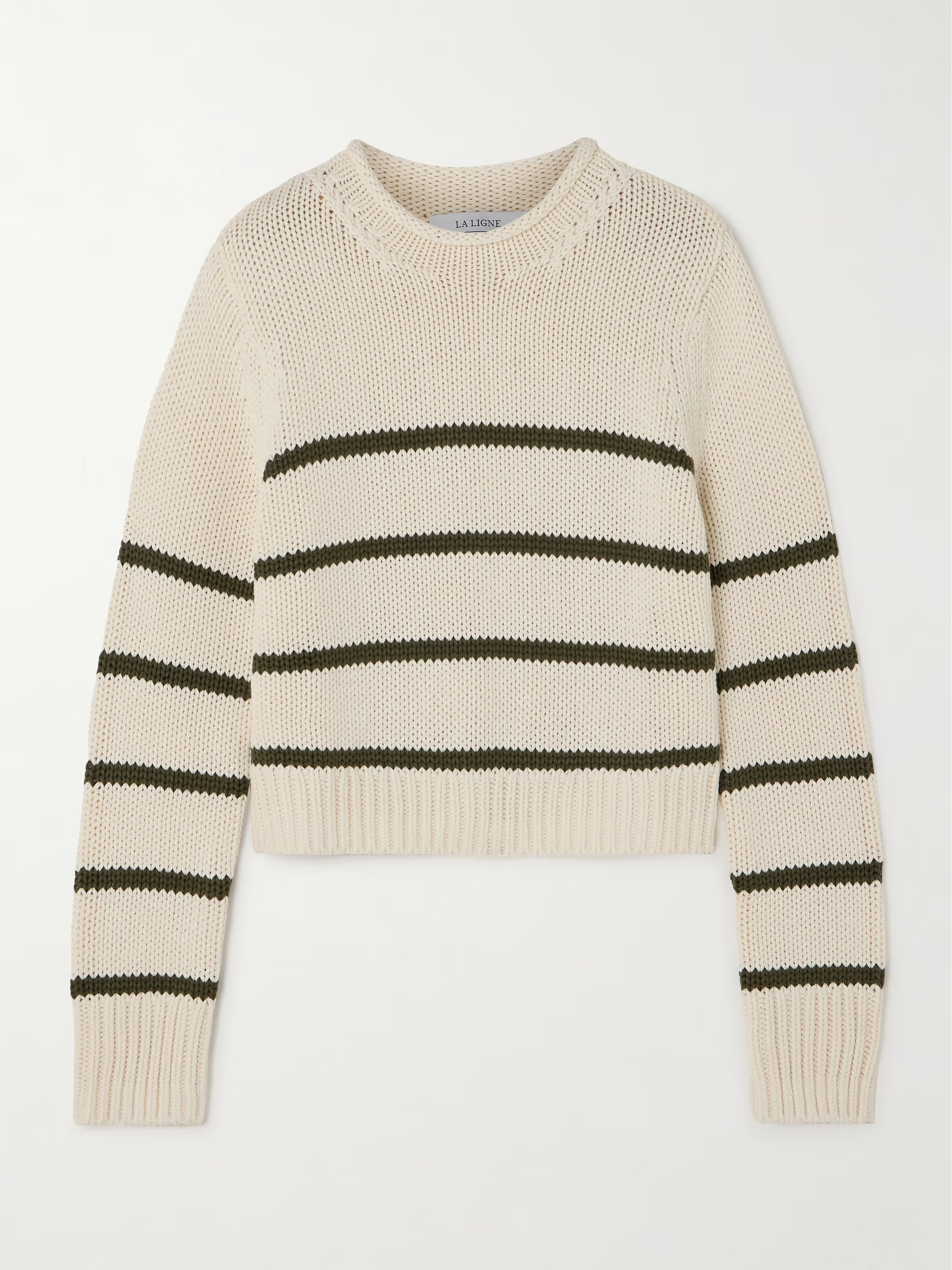 LA LIGNEMini Marina striped cotton sweater | NET-A-PORTER (US)