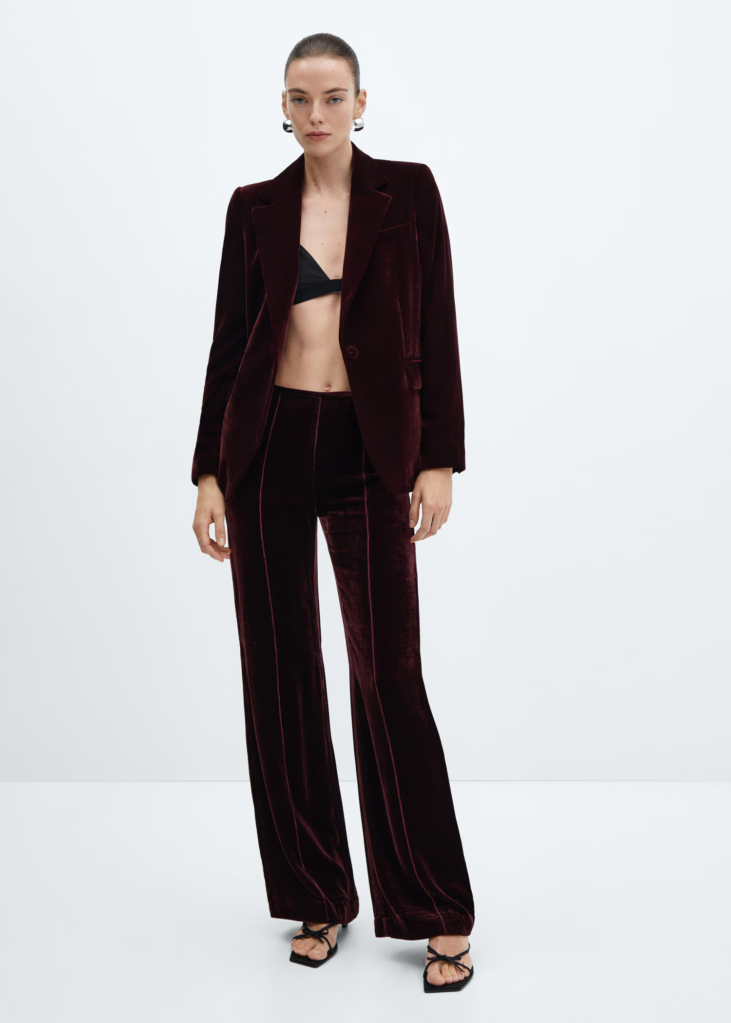Velvet blazer - Women | MANGO USA | Mango (US/MX/AU)