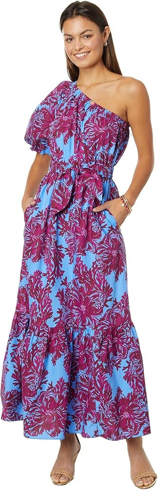 Lilly Pulitzer Zelalynn One Shoulder Cotton | Amazon (US)